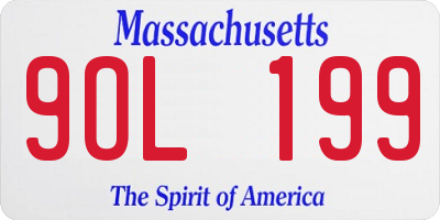 MA license plate 9OL199