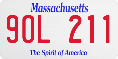 MA license plate 9OL211