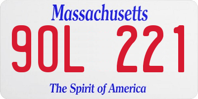 MA license plate 9OL221