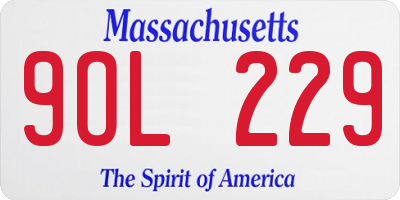MA license plate 9OL229