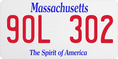 MA license plate 9OL302