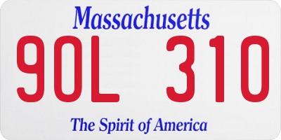 MA license plate 9OL310