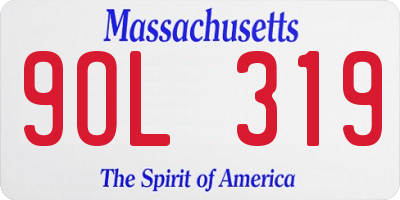MA license plate 9OL319