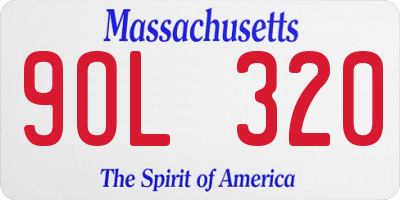 MA license plate 9OL320