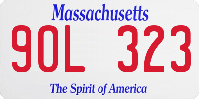 MA license plate 9OL323