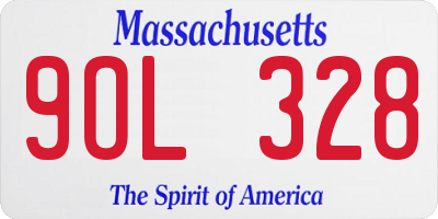 MA license plate 9OL328