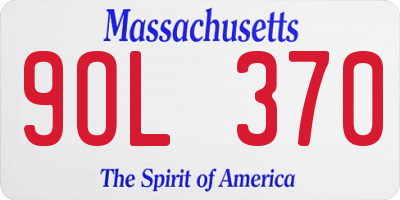 MA license plate 9OL370