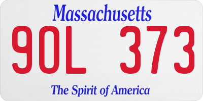 MA license plate 9OL373