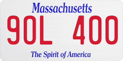 MA license plate 9OL400