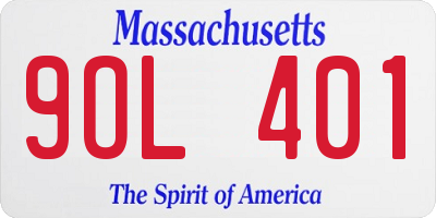 MA license plate 9OL401