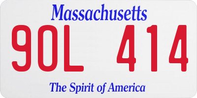 MA license plate 9OL414