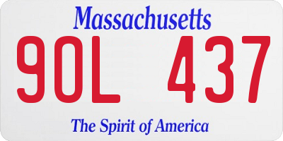 MA license plate 9OL437