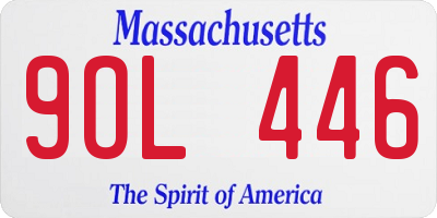 MA license plate 9OL446