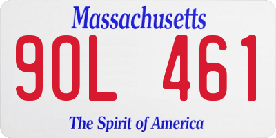 MA license plate 9OL461
