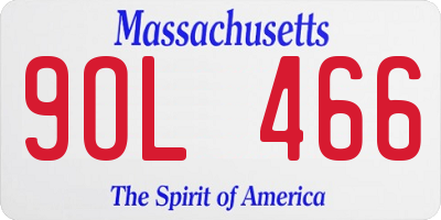 MA license plate 9OL466