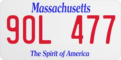 MA license plate 9OL477