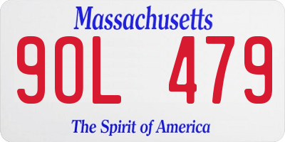 MA license plate 9OL479