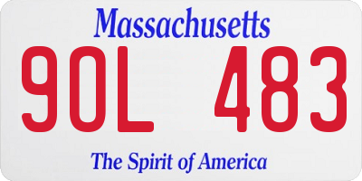 MA license plate 9OL483