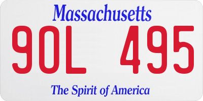 MA license plate 9OL495