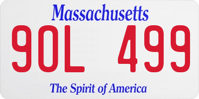 MA license plate 9OL499