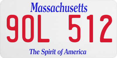 MA license plate 9OL512