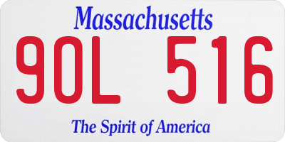 MA license plate 9OL516