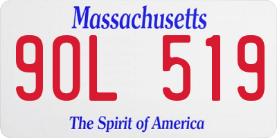MA license plate 9OL519