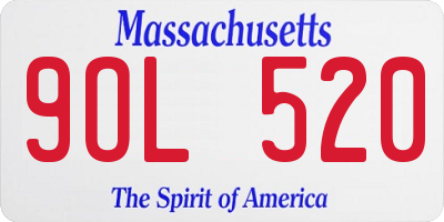 MA license plate 9OL520