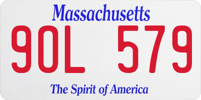 MA license plate 9OL579