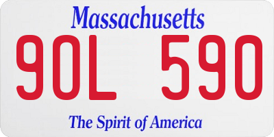 MA license plate 9OL590