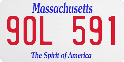 MA license plate 9OL591