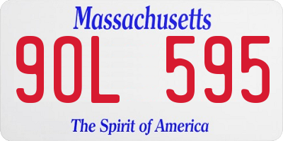 MA license plate 9OL595