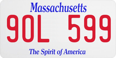 MA license plate 9OL599