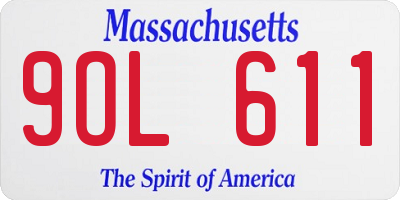 MA license plate 9OL611