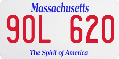 MA license plate 9OL620