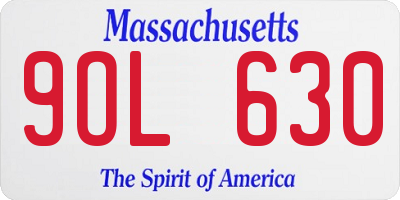 MA license plate 9OL630
