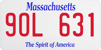 MA license plate 9OL631