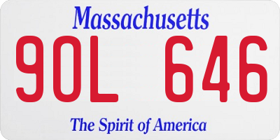 MA license plate 9OL646