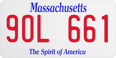 MA license plate 9OL661