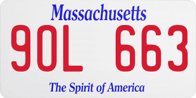 MA license plate 9OL663