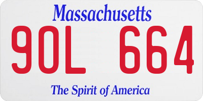 MA license plate 9OL664