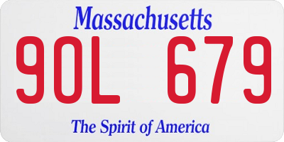 MA license plate 9OL679
