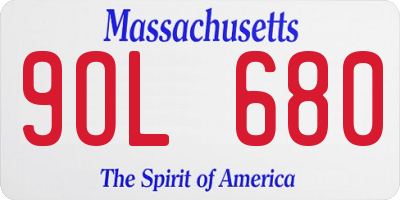 MA license plate 9OL680