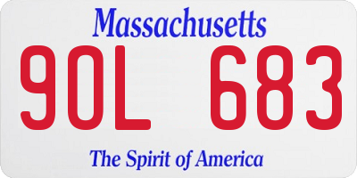 MA license plate 9OL683