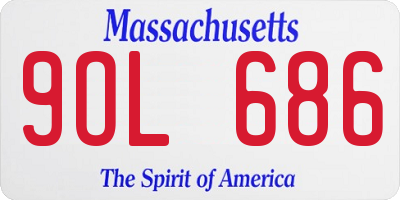 MA license plate 9OL686