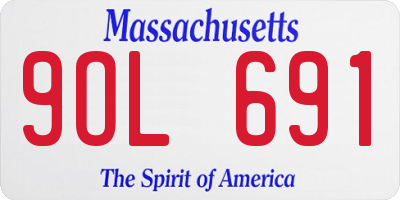 MA license plate 9OL691