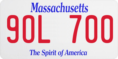 MA license plate 9OL700