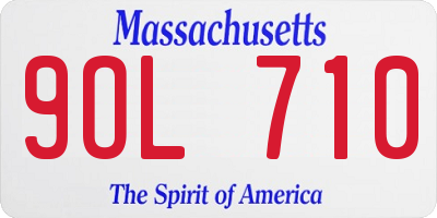 MA license plate 9OL710