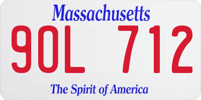 MA license plate 9OL712