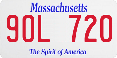MA license plate 9OL720